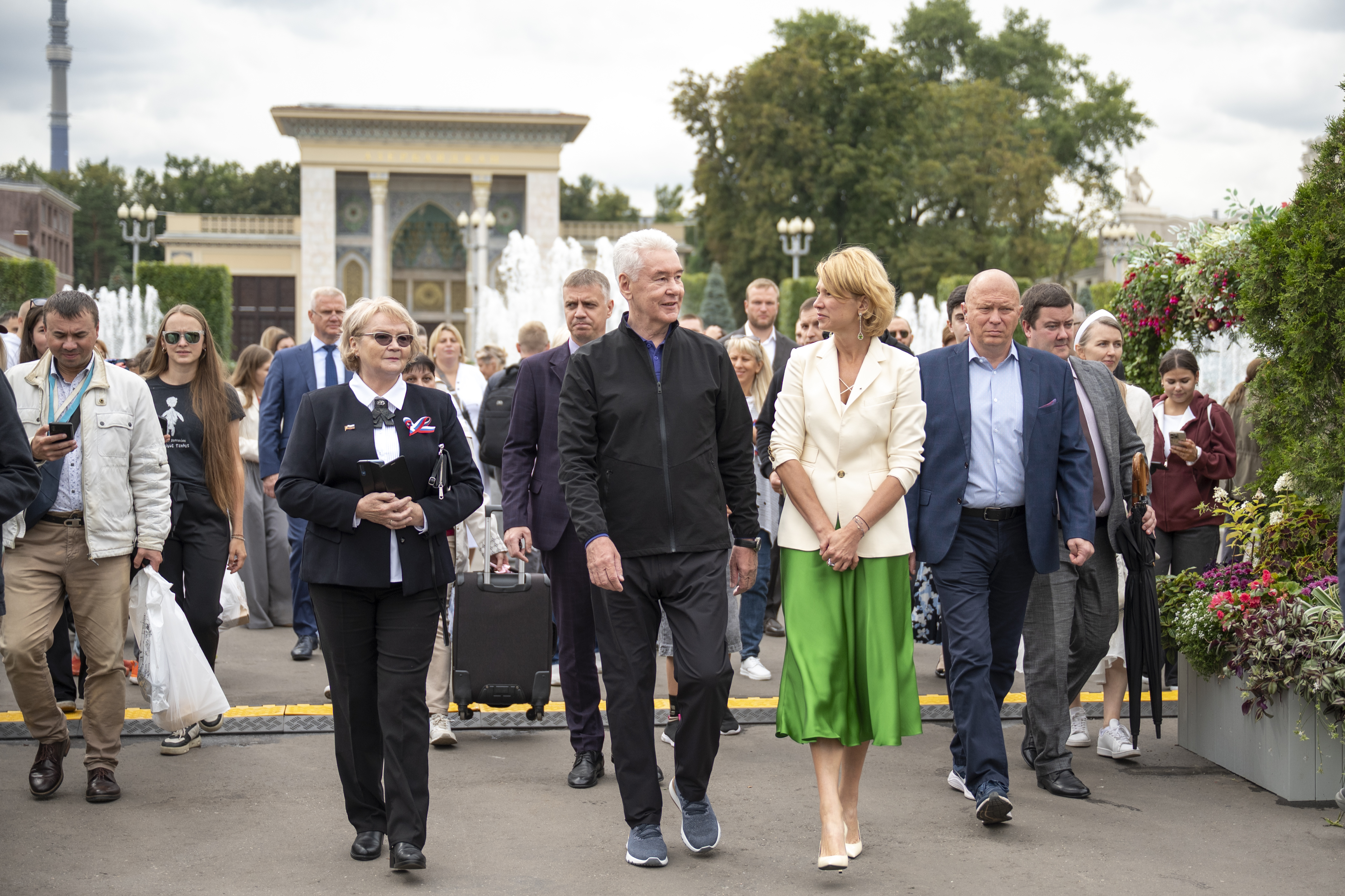 Оксана Лут и Сергей Собянин посетили Национальный гастрономический фестиваль «Вкусы России»