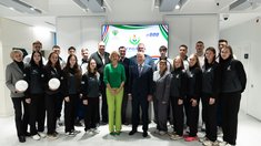 Николай Патрушев и Оксана Лут встретились с победителями чемпионата аграрных вузов «АгроЛига» по волейболу