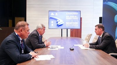 Дмитрий Патрушев обсудил развитие аграрной и рыбной отраслей в Ростовской области с главой региона Василием Голубевым