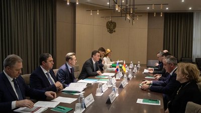 Дмитрий Патрушев и глава Правительства Республики Южная Осетия Константин Джуссоев обсудили сотрудничество в АПК