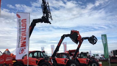Manitou проводит демо-шоу телескопических погрузчиков на Дне сибирского поля