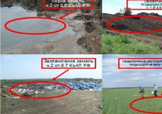 Итоги деятельности Управления Россельхознадзора по Оренбургской области в сфере государственного земельного надзора за октябрь 2012г