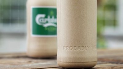 Carlsberg представила экспериментальные образцы бутылок из эковолокна