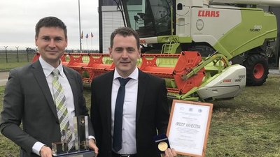 CLAAS: ЗЕРНОУБОРОЧНЫЙ КОМБАЙН TUCANO ВНОВЬ ВОШЕЛ В РЕЙТИНГ «100 ЛУЧШИХ ТОВАРОВ РОССИИ»