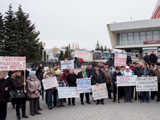 В Омске митингуют фермеры